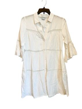 TOMMY BAHAMA White Gauze Swim Cover Up Dress